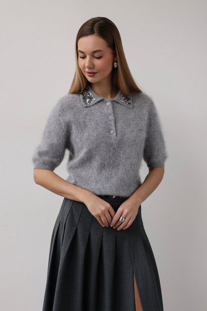 Slate Grace Pileli Etek