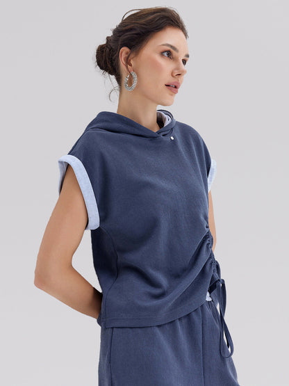 Kaliteli Pamuklu Triko İpli Bluz