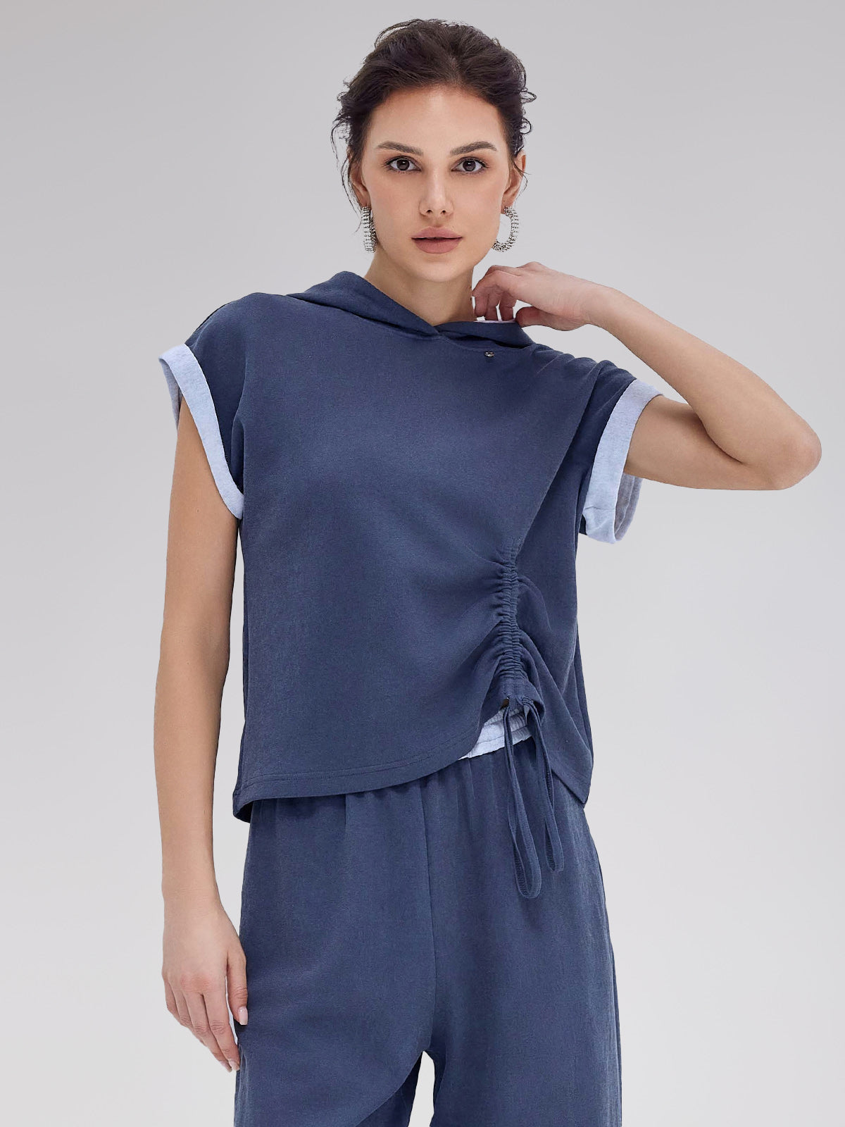 Kaliteli Pamuklu Triko İpli Bluz