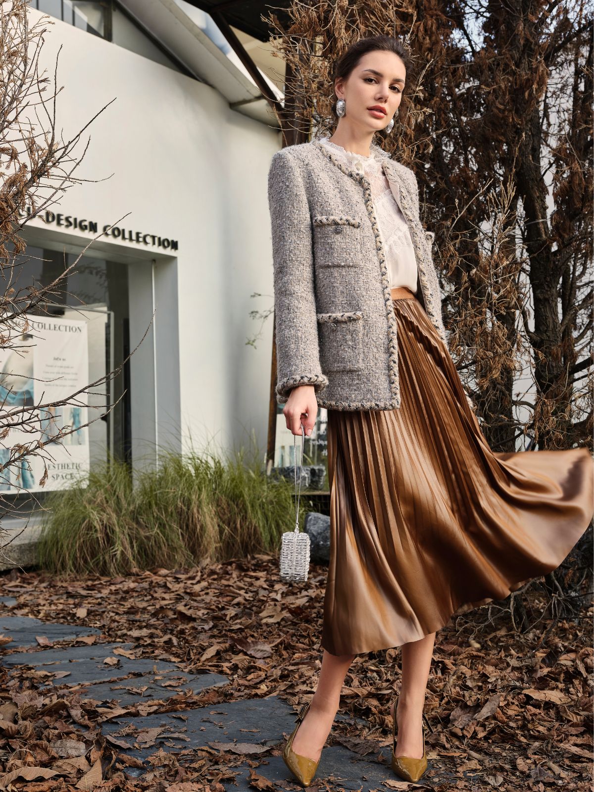 Şık Fransız Tüvit Ceket