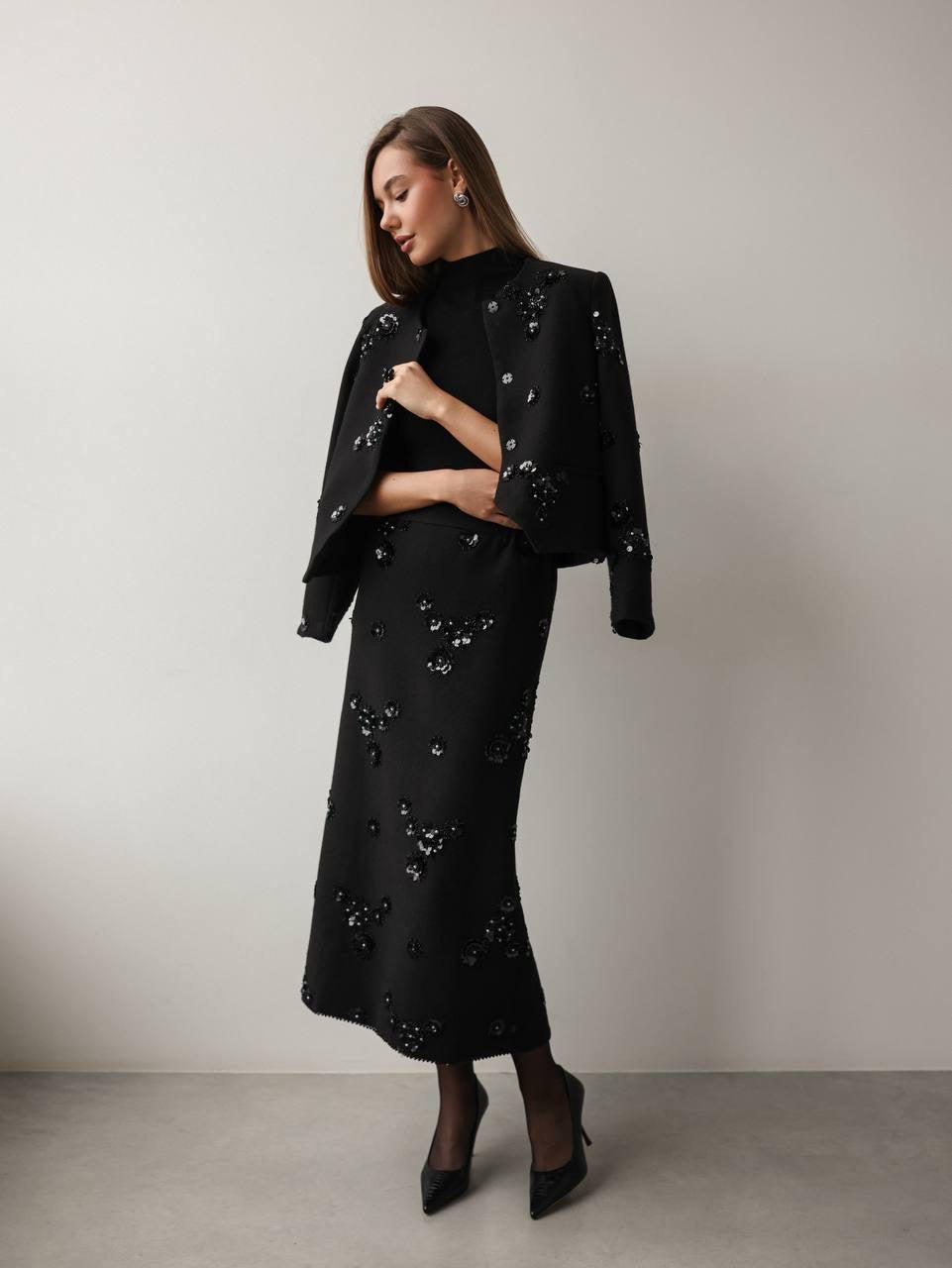 Gece Yarısı Petal Ceket