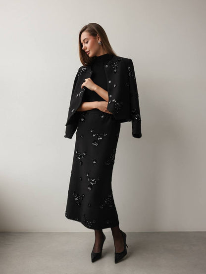 Gece Yarısı Petal Ceket