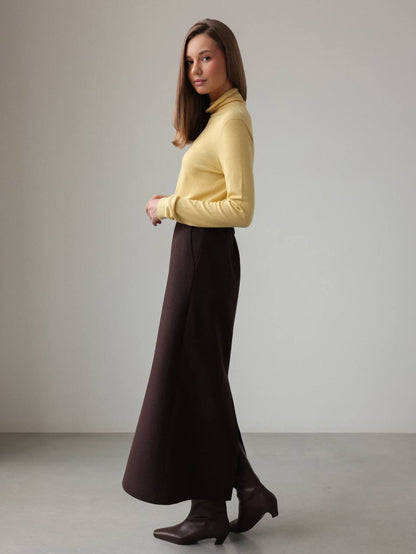 Mocha Line Midi Etek