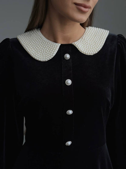 Moonlit Yakalı Elbise