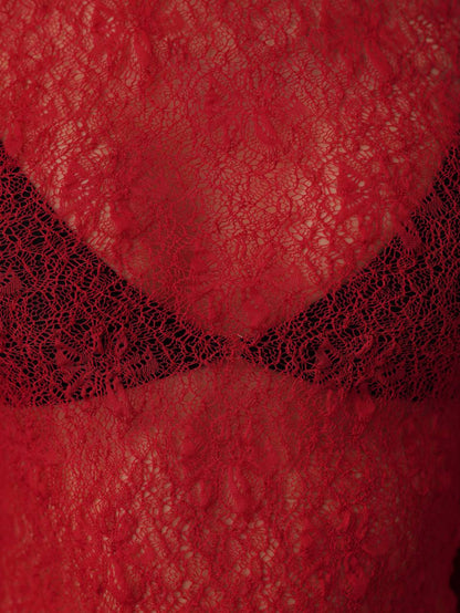 Scarlet Veil Dantel Üst