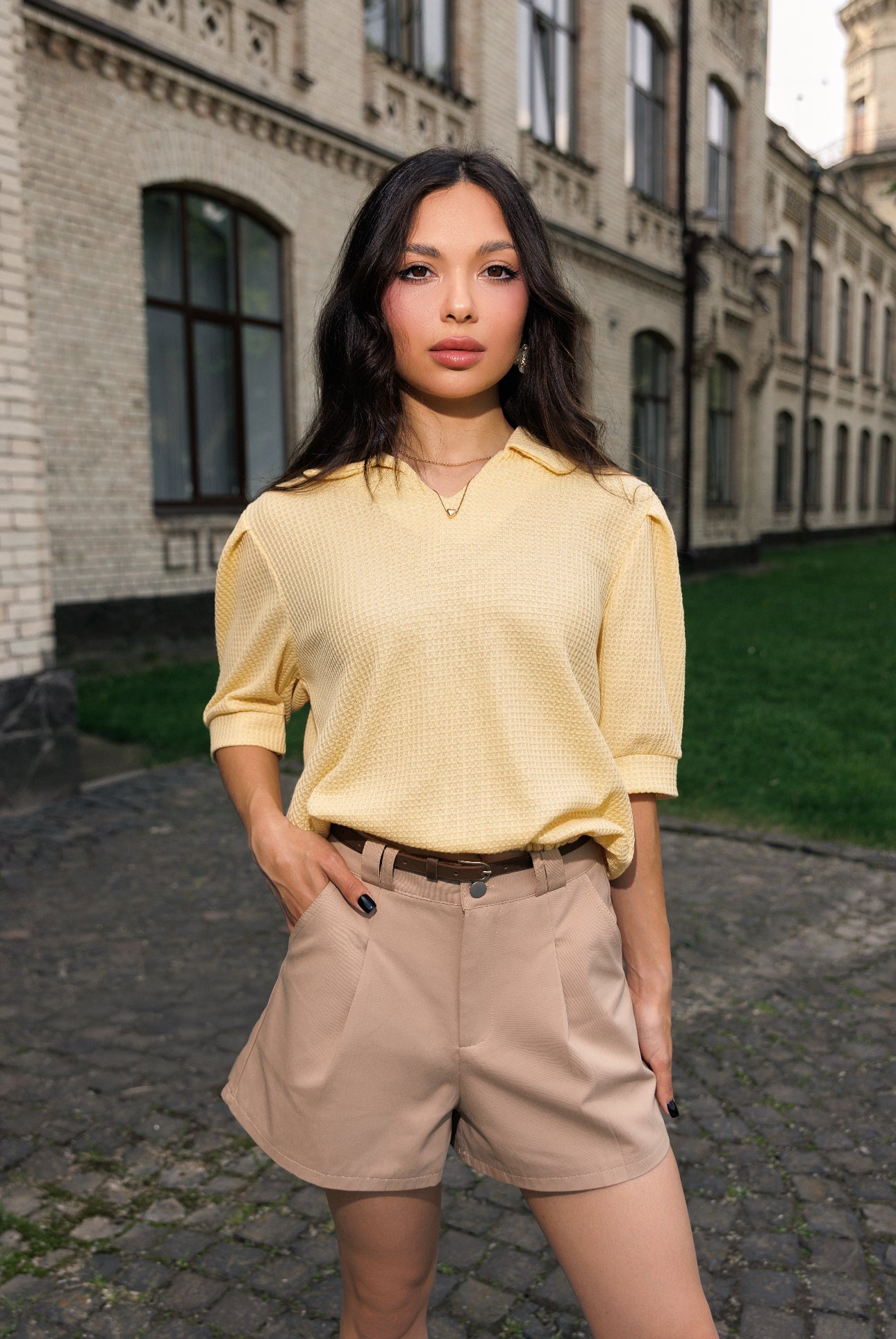 Latte Pileli Şort