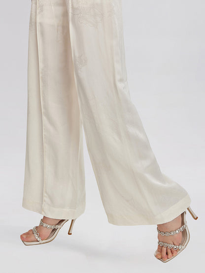 İpek Jakar Saten Kargo Pantolon