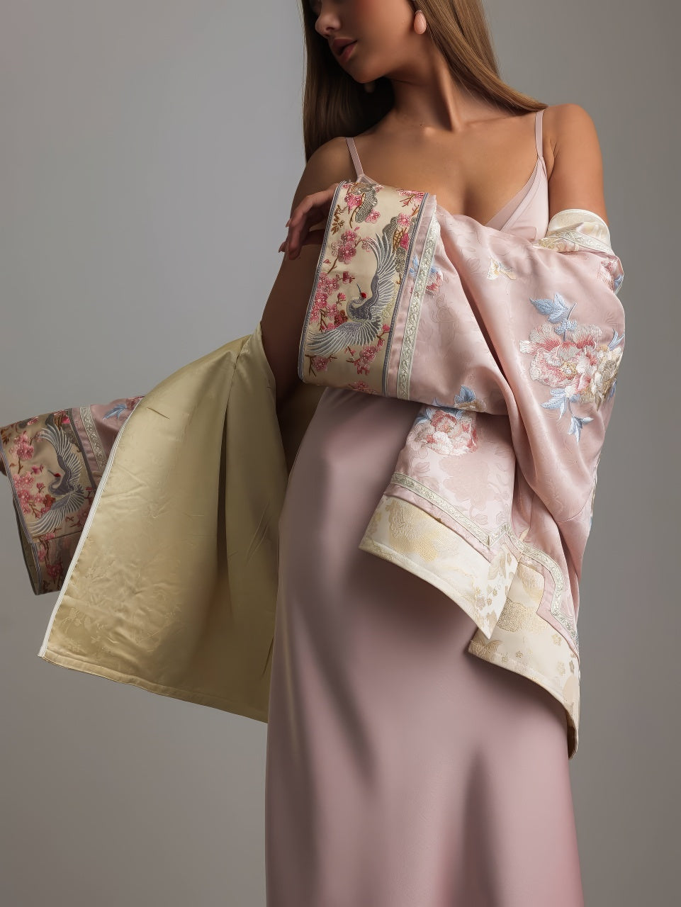 Blossom Crane Kimono