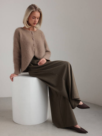 Whispered Cocoa Drape Kazak