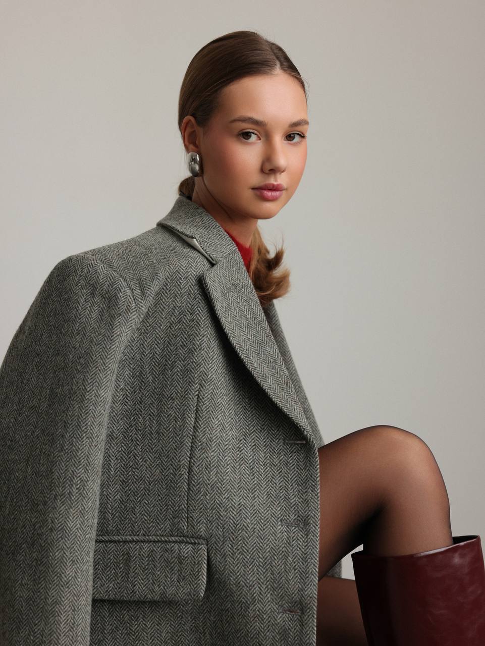 İngiliz Stil Oversize Ceket