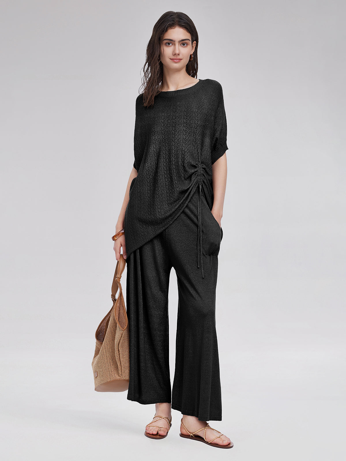 Örgü Bağlamalı Günlük Pantolon