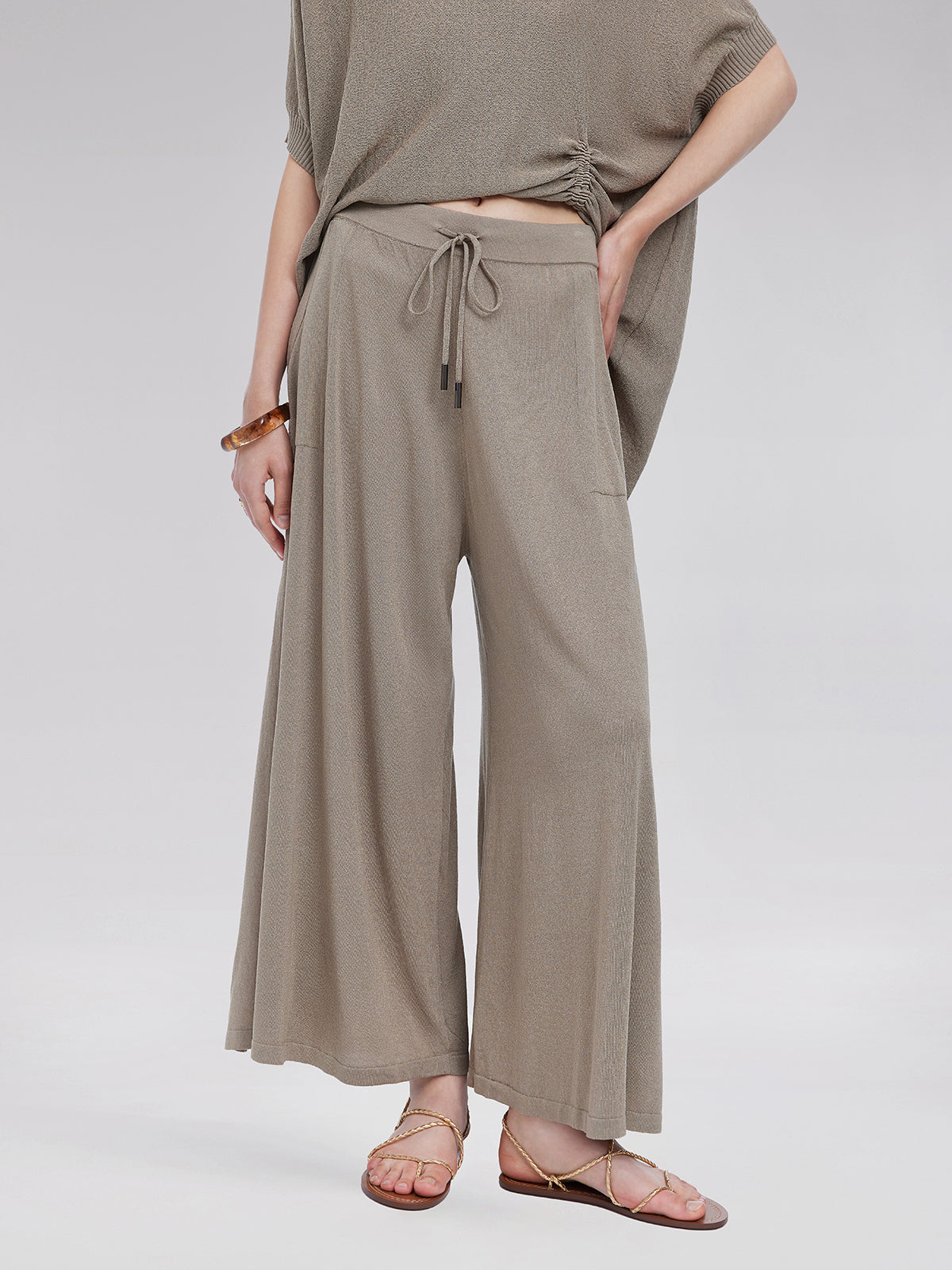 Örgü Bağlamalı Günlük Pantolon