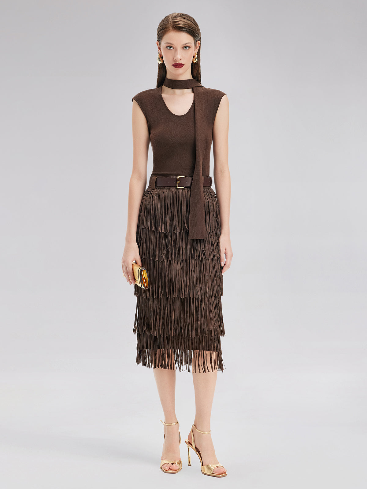 Sanatsal Kurdeleli Triko Bluz