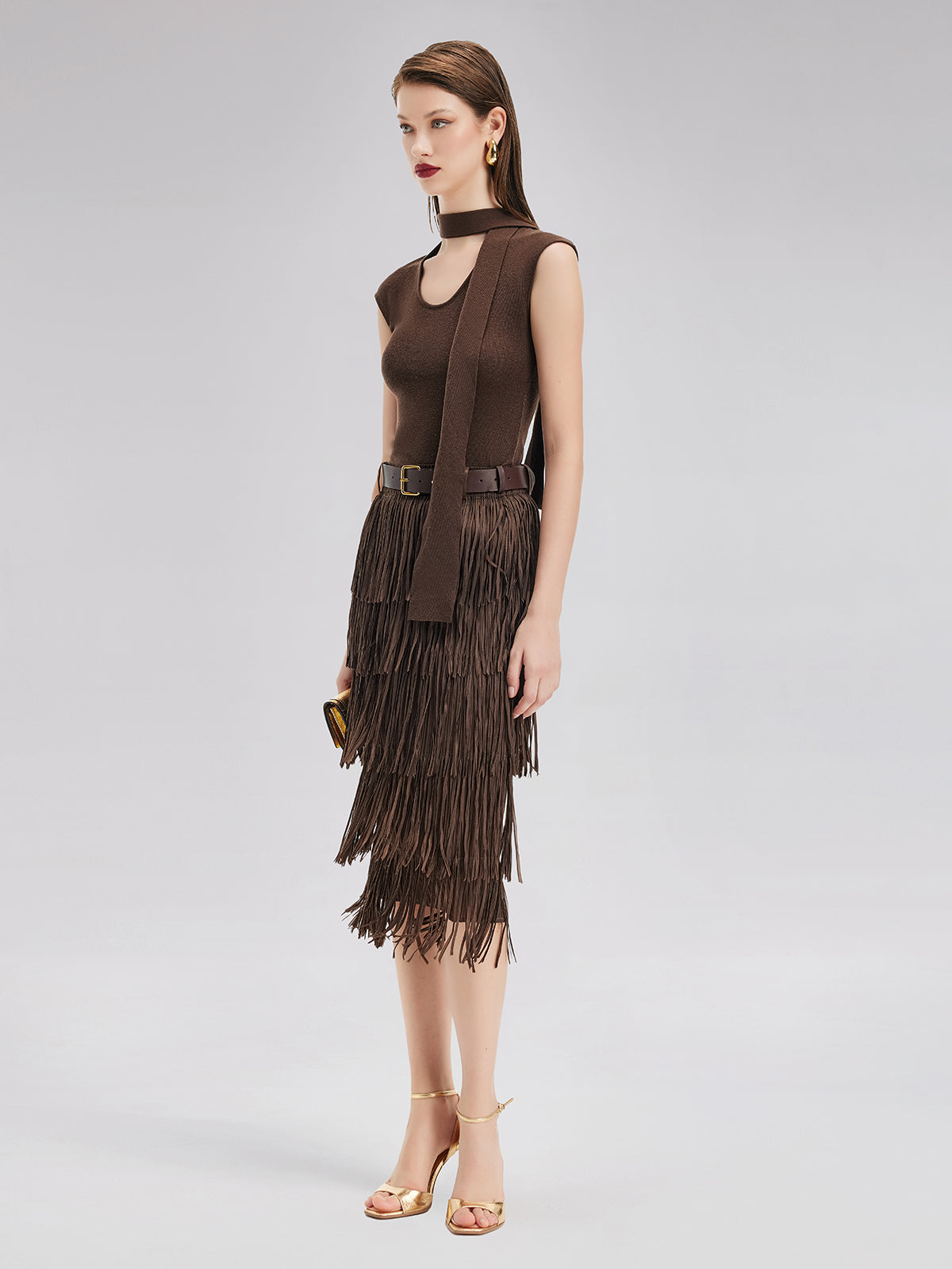 Sanatsal Kurdeleli Triko Bluz