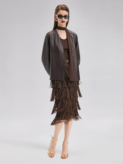 Sanatsal Kurdeleli Triko Bluz