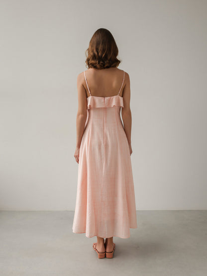 Fırfır Askılı Elbise