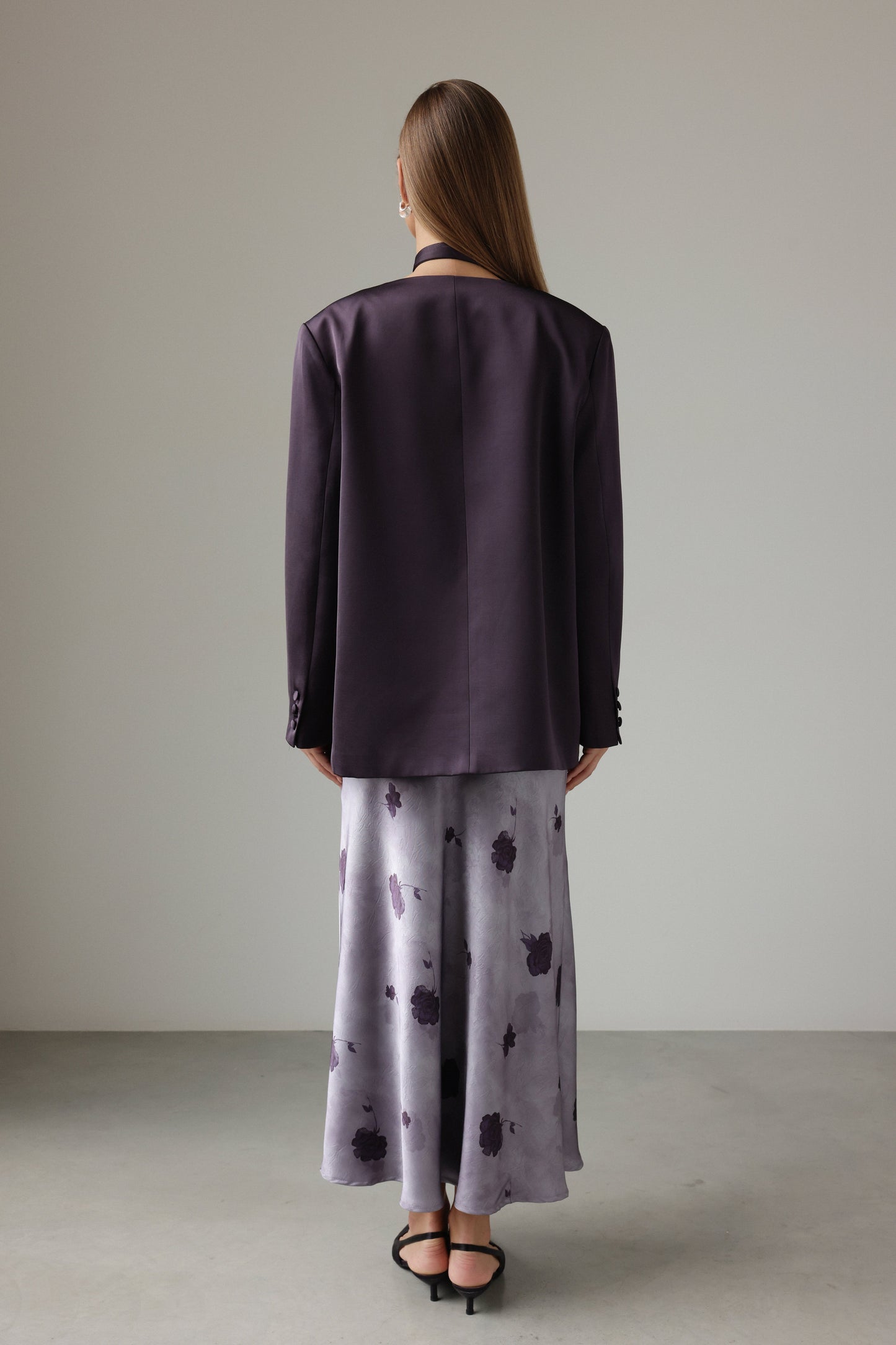 Gece Yarısı Mürdüm Blazer Ceket