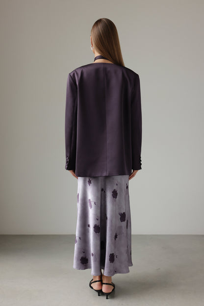 Gece Yarısı Mürdüm Blazer Ceket