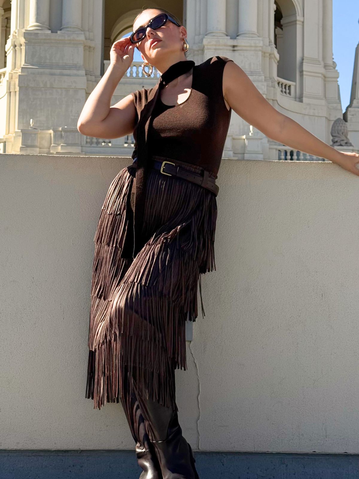 Sanatsal Kurdeleli Triko Bluz