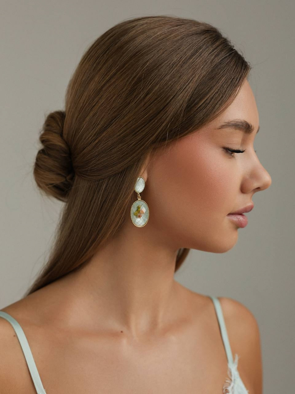 Vintage Turkuaz Küpe