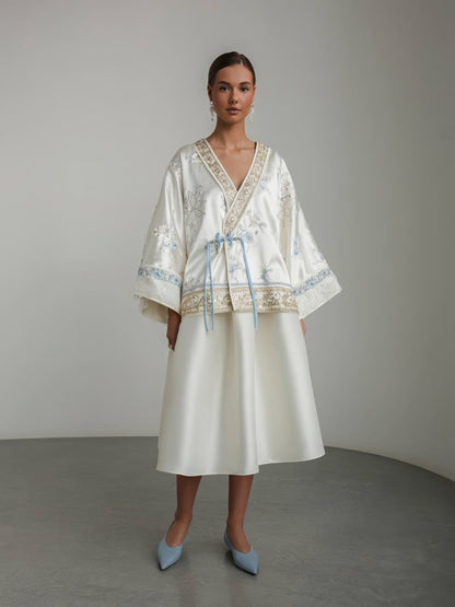 White Lotus Kimono Ceket
