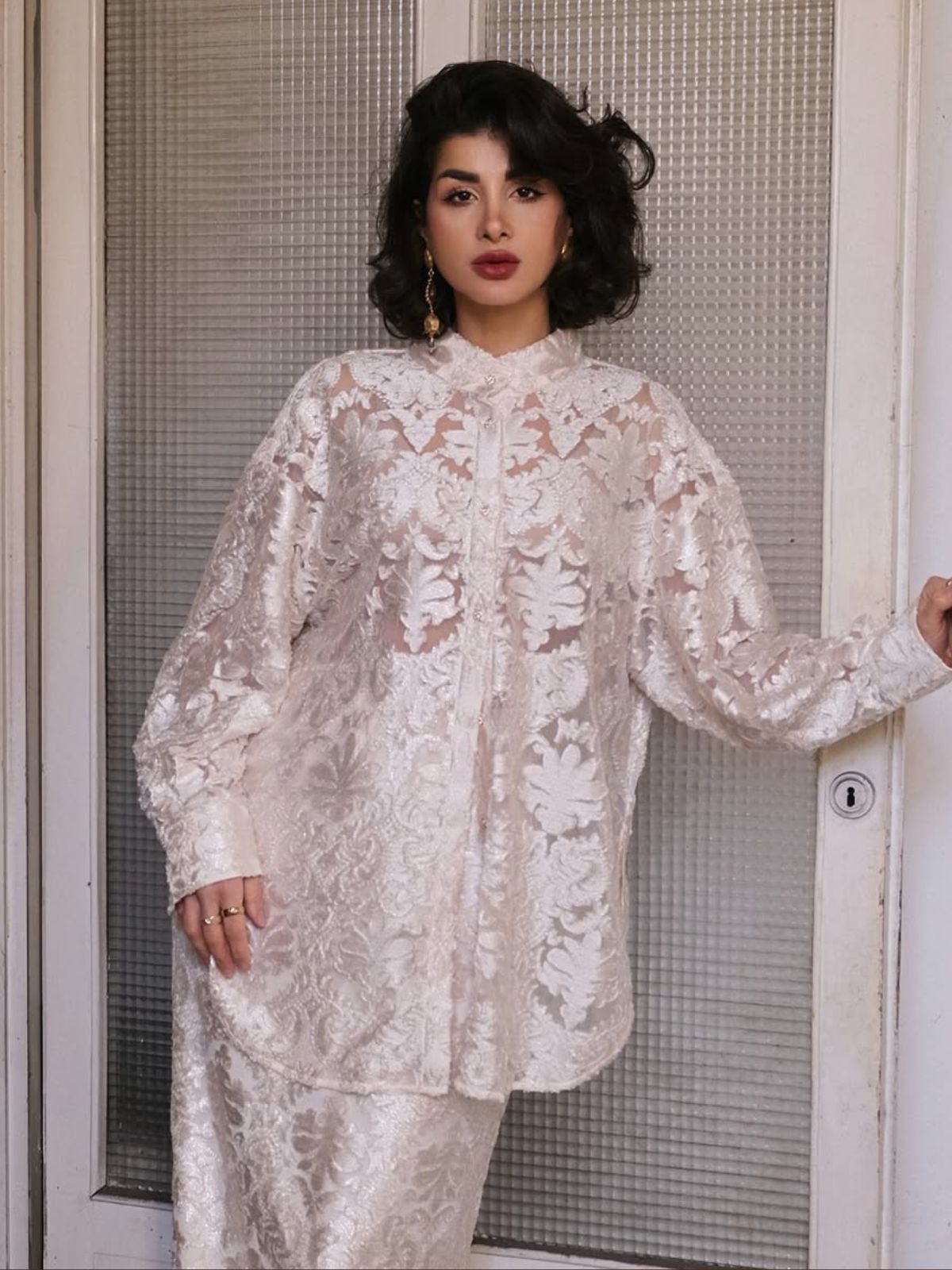 Modern Etnik Yakma Gömlek