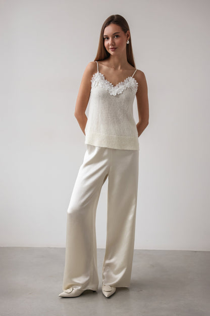 Fildişi Flow Pantolon