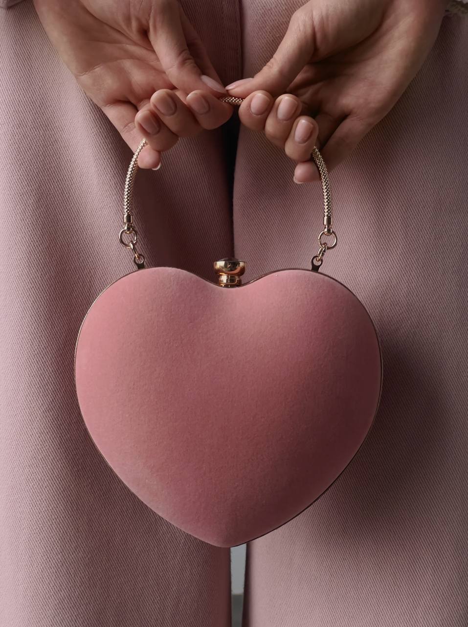 Pembe Kalp Çanta