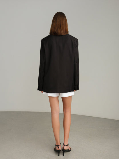 Siyah Boyfriend Blazer Ceket
