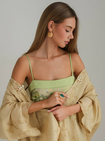 Golden Bamboo Kimono Ceket