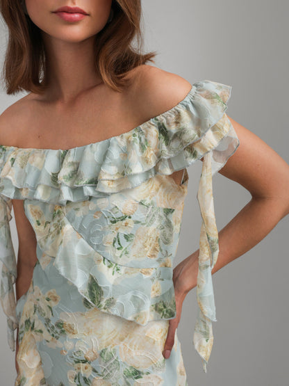 Suluboya Çiçek Elbise