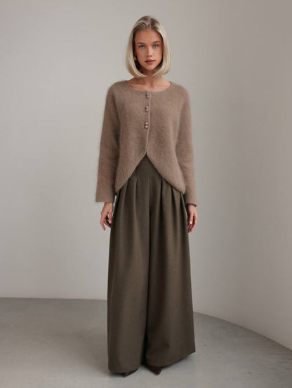 Whispered Cocoa Drape Kazak