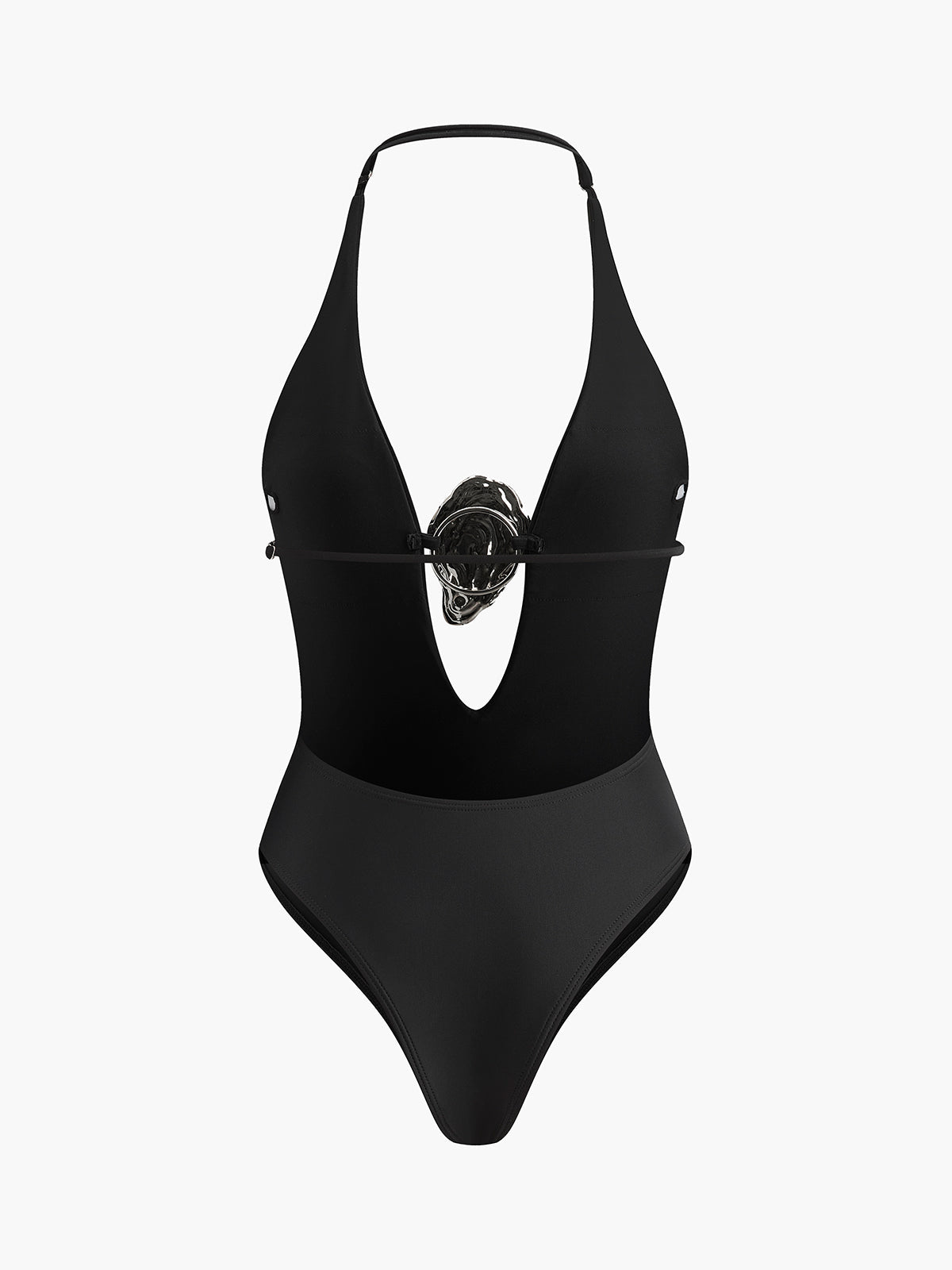 Plunge Halter Tek Parça Mayo
