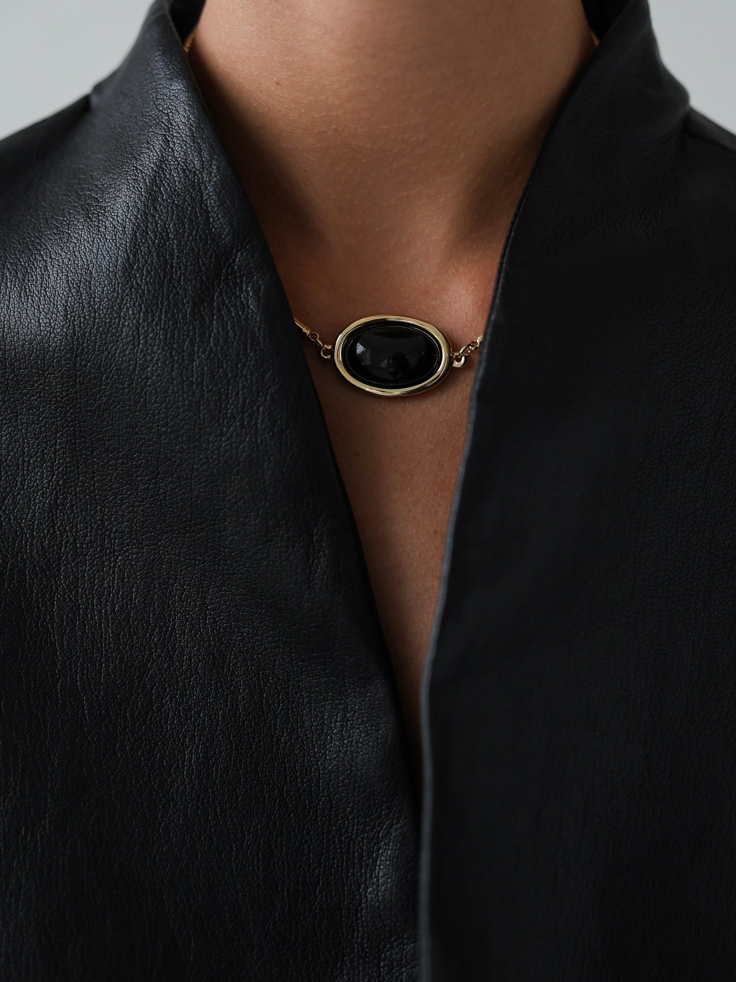 Gece Yarısı Kat Detaylı Deri Ceket