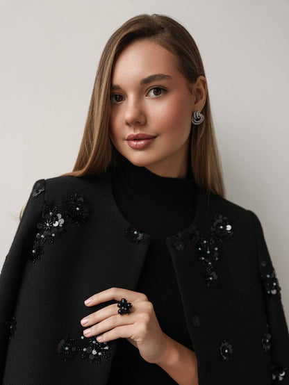 Gece Yarısı Petal Ceket