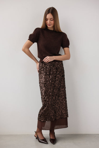 Mocha Glow Triko Üst