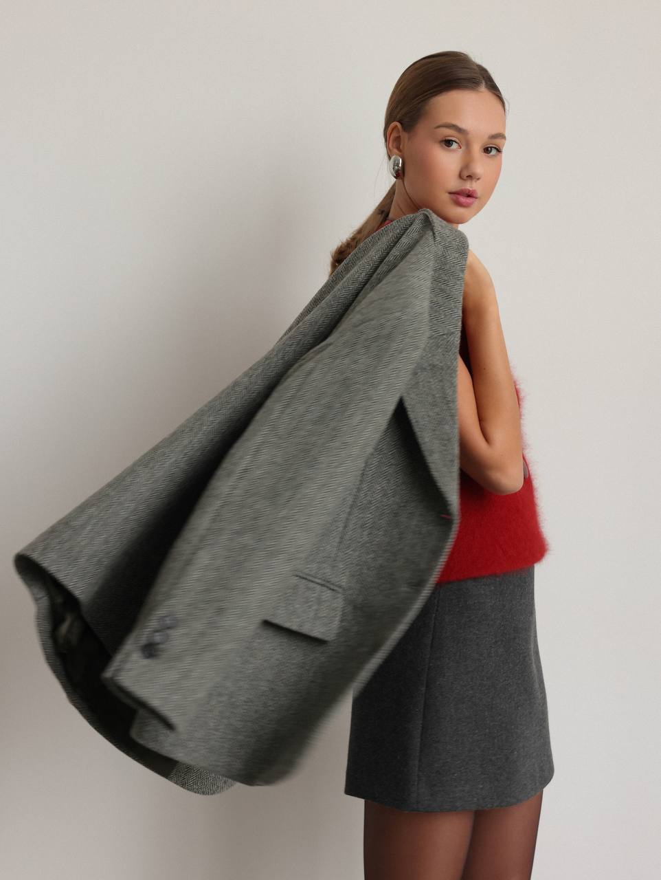 İngiliz Stil Oversize Ceket