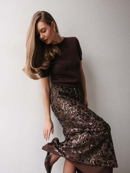 Mocha Glow Triko Üst