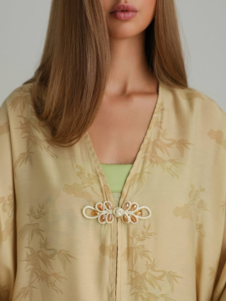 Golden Bamboo Kimono Ceket