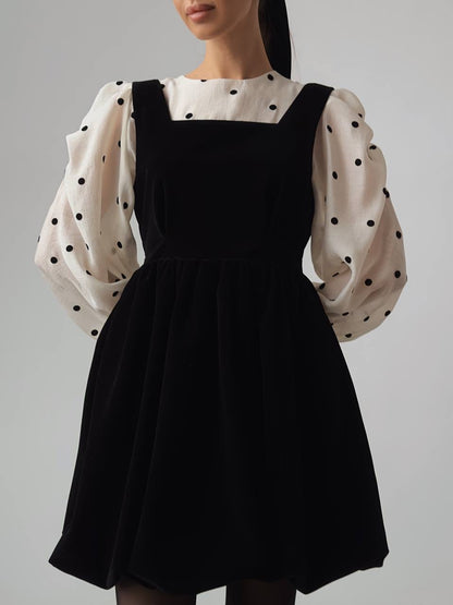 Balon Kol Puantiyeli Bluz