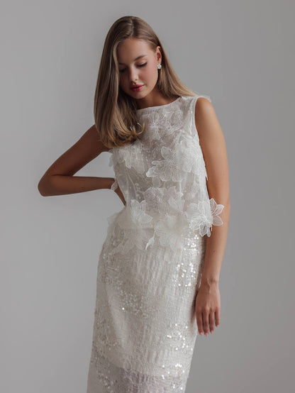 Zarif Nakışlı Dantel Bluz