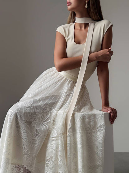 Bağlama Detaylı Krem Bluz