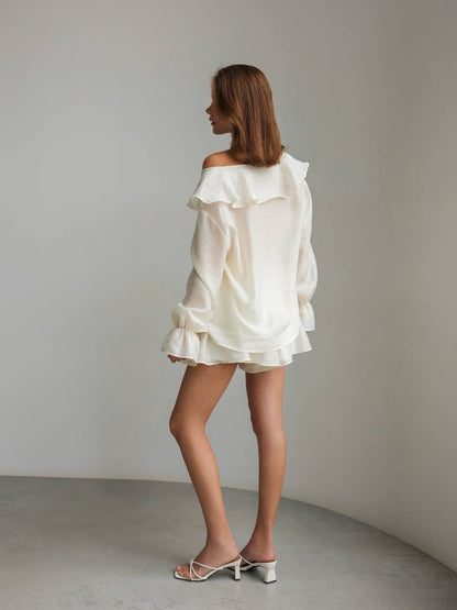 Krem Esinti Keten Takım