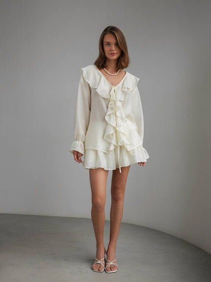 Krem Esinti Keten Takım