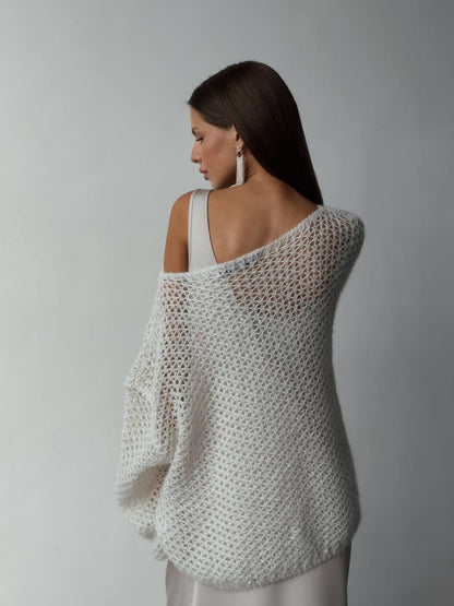 Fildişi Bulut Saten Askılı Elbise