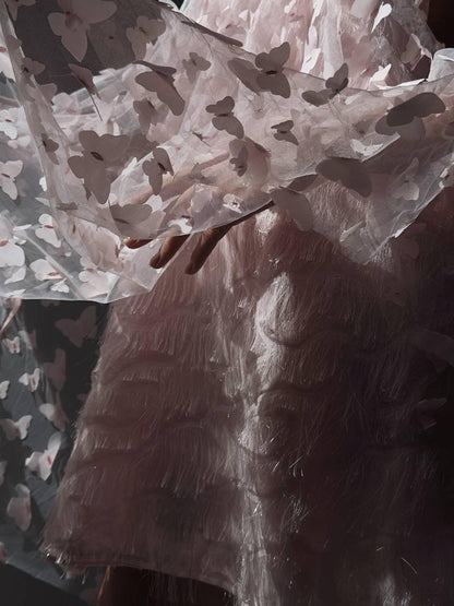 Büyüleyici Pembe Çiçekli Mini Elbise