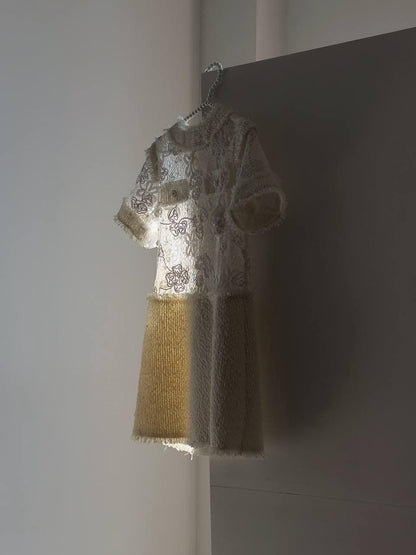 Zarif Beyaz Dantel Mini Elbise