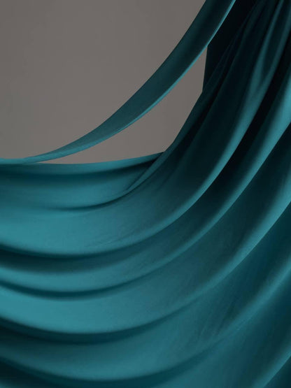 Zarif Turkuaz Maxi Elbise