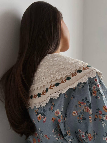 Vintage Stil Çiçek Elbise