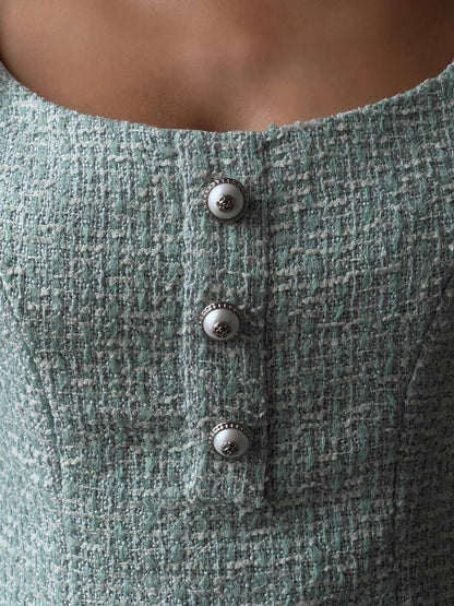 Zarif Mint Mini Elbise